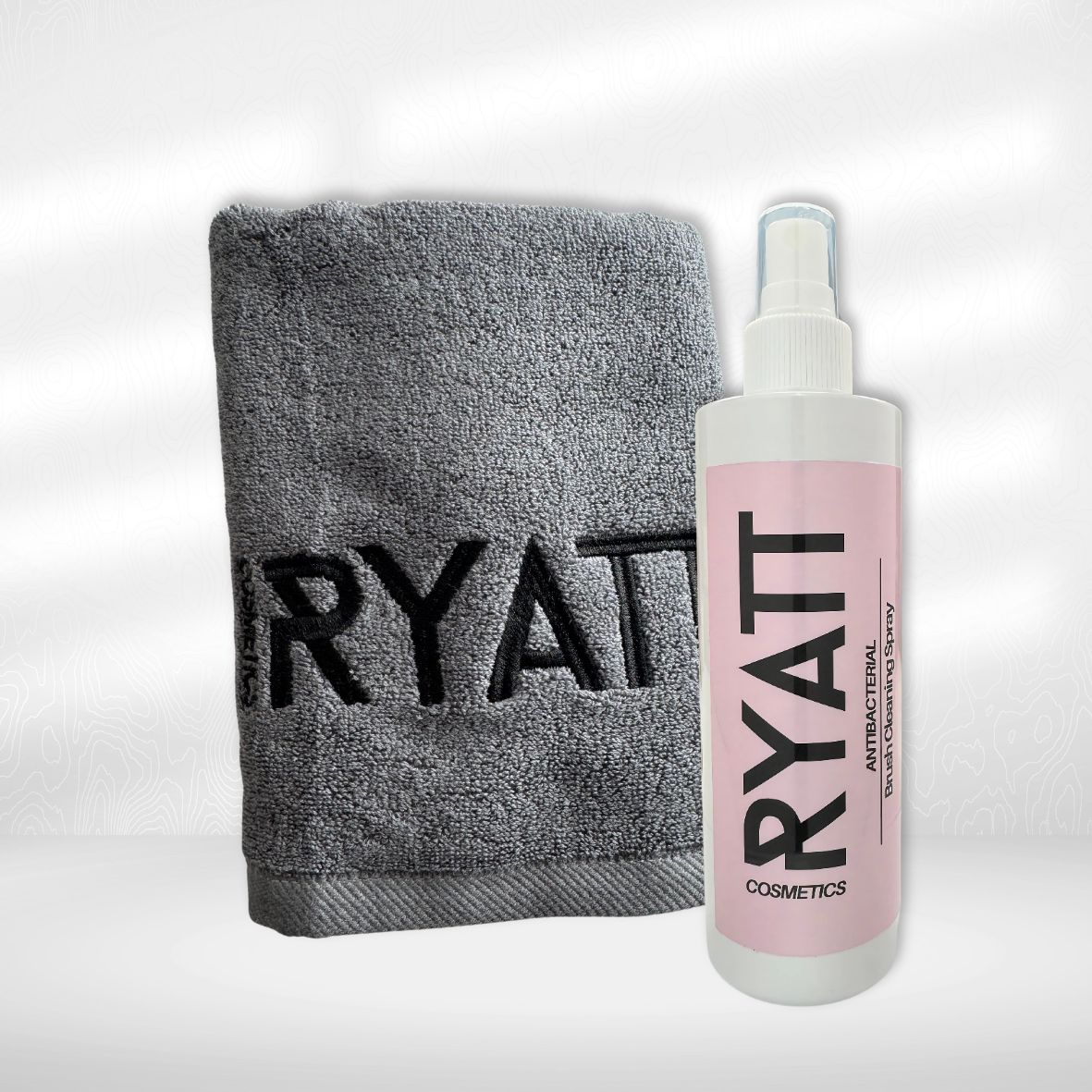 Ryatt Cosmetics 250ml Brush Cleaner Spray and Towel Bundle