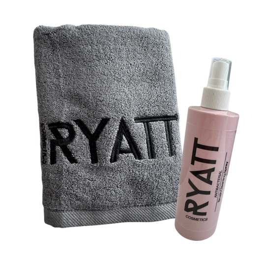 Ryatt Cosmetics 250ml Brush Cleaner Spray and Towel Bundle