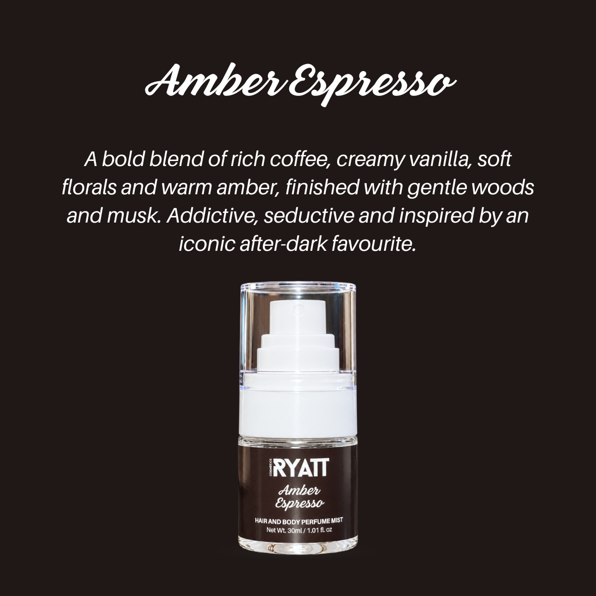 Ryatt Cosmetics 30ml Hair and Body Perfume Mist