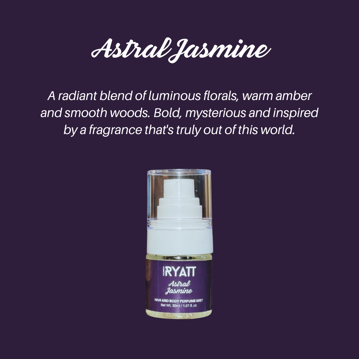 Ryatt Cosmetics 30ml Hair and Body Perfume Mist