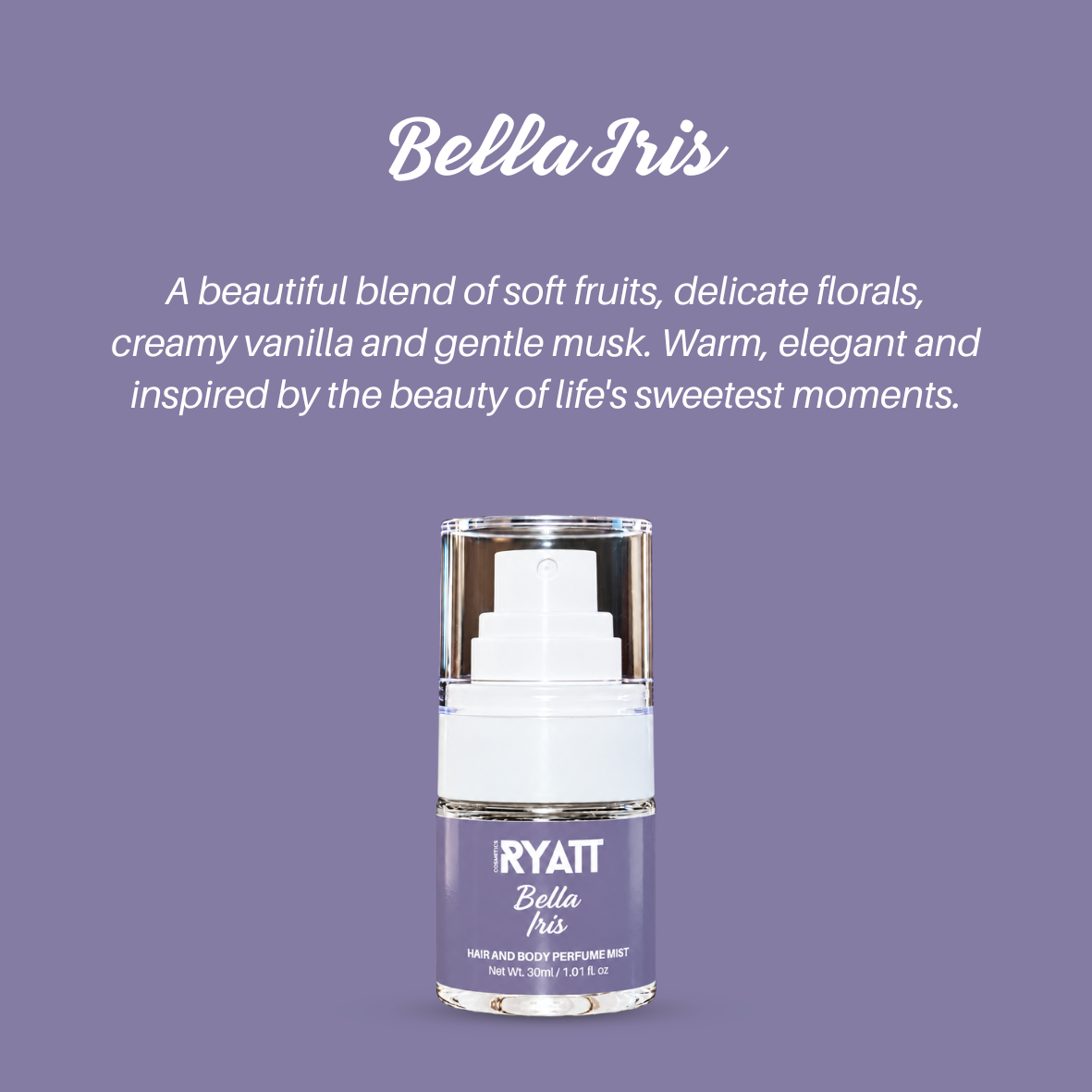 Ryatt Cosmetics 30ml Hair and Body Perfume Mist