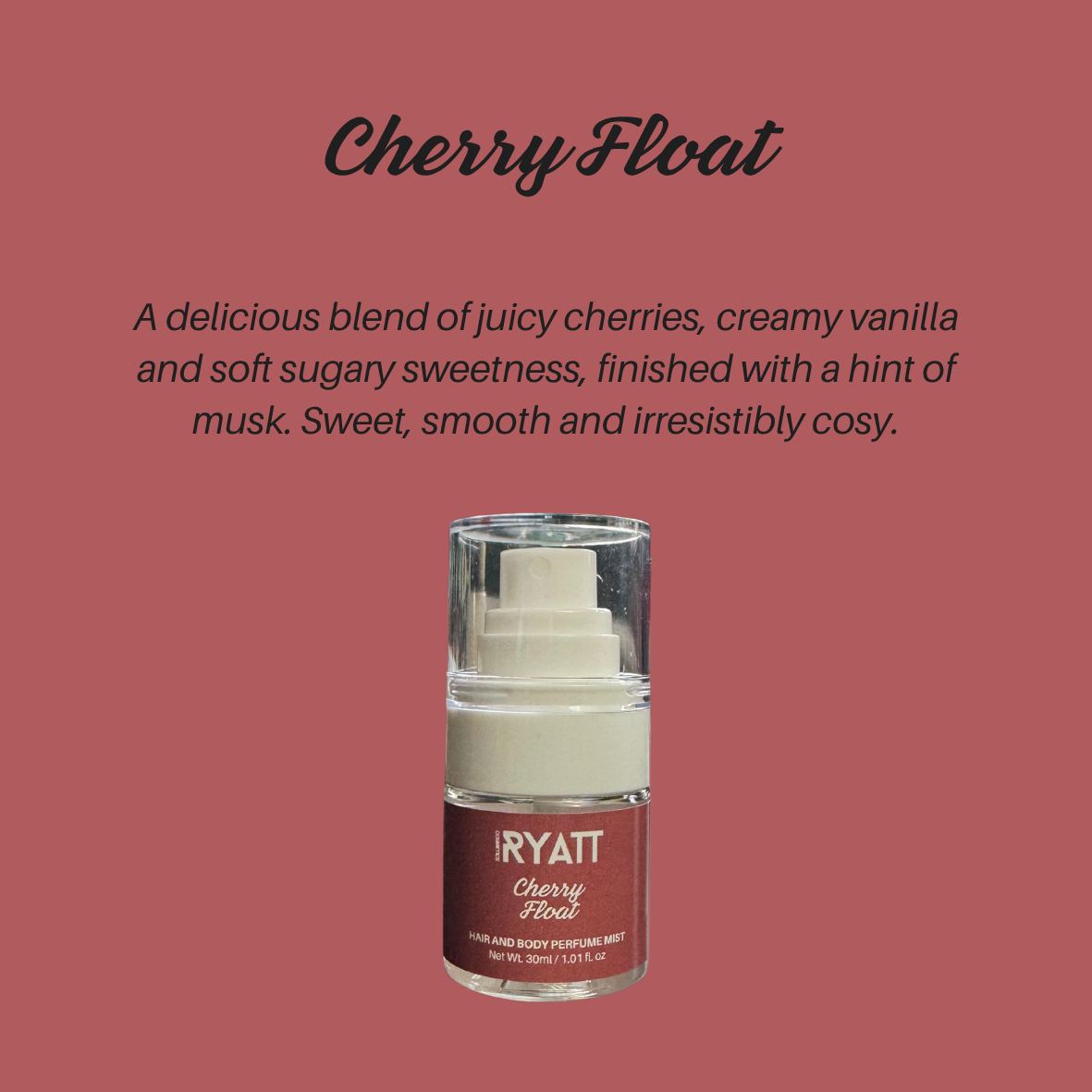 Ryatt Cosmetics 30ml Hair and Body Perfume Mist