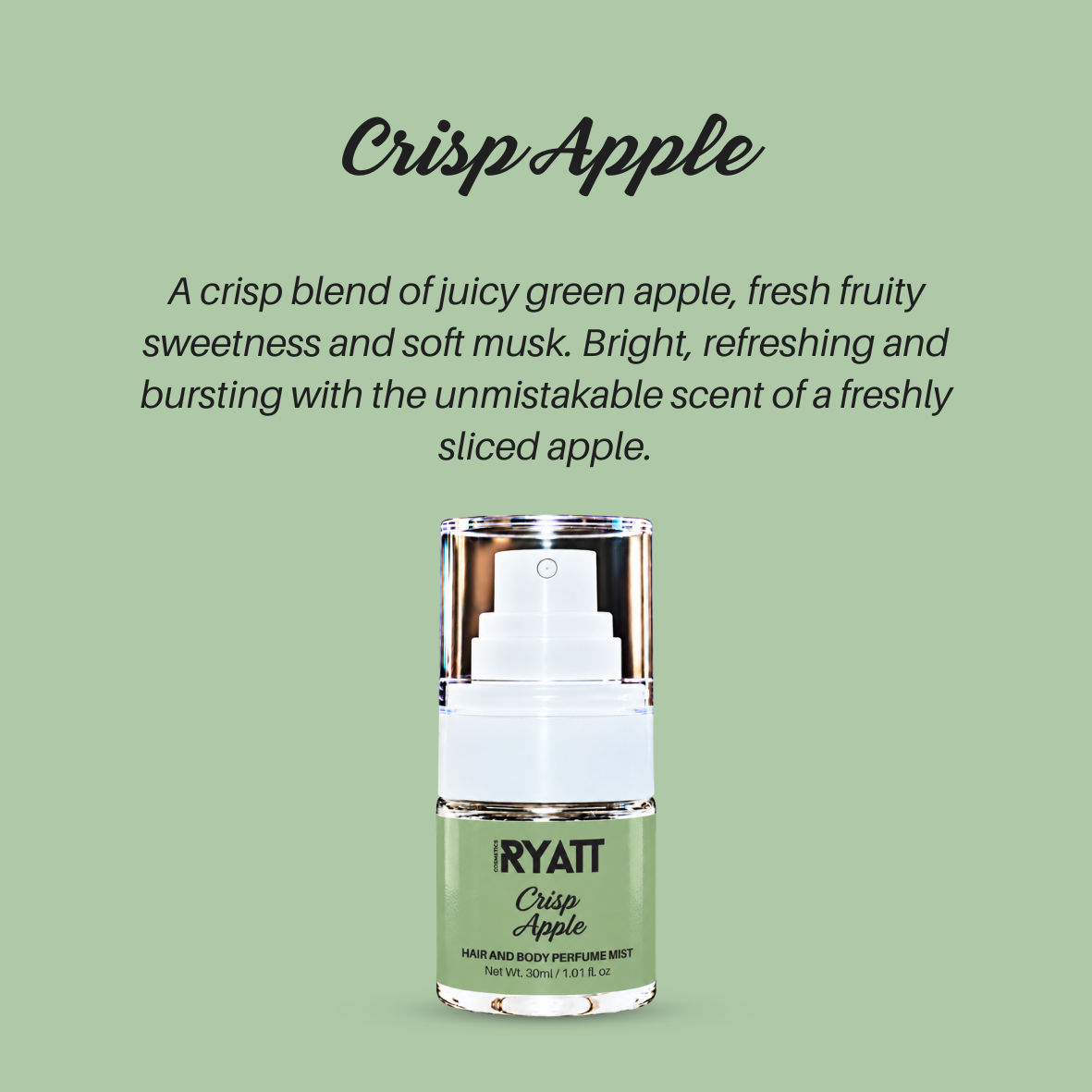 Ryatt Cosmetics 30ml Hair and Body Perfume Mist