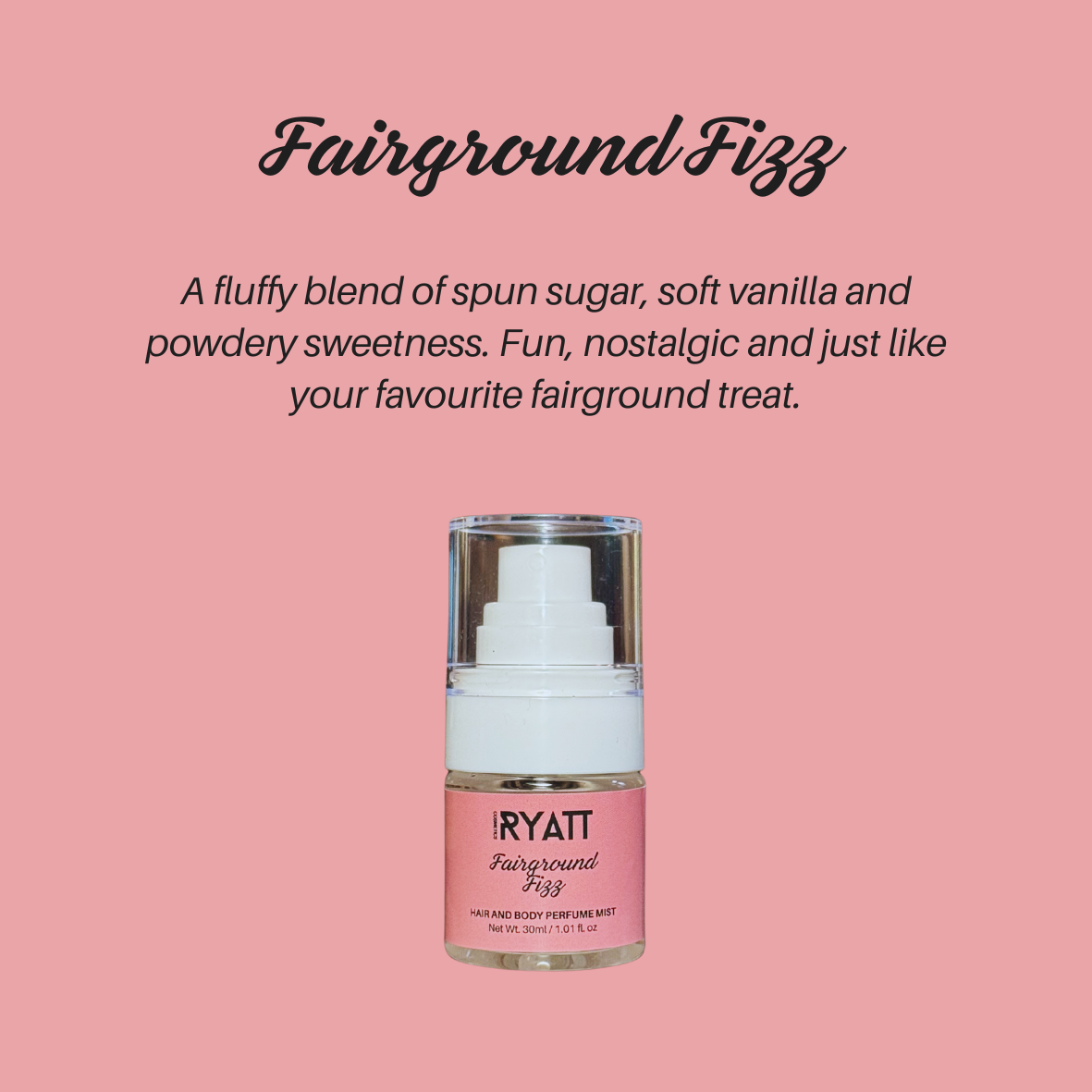 Ryatt Cosmetics 30ml Hair and Body Perfume Mist