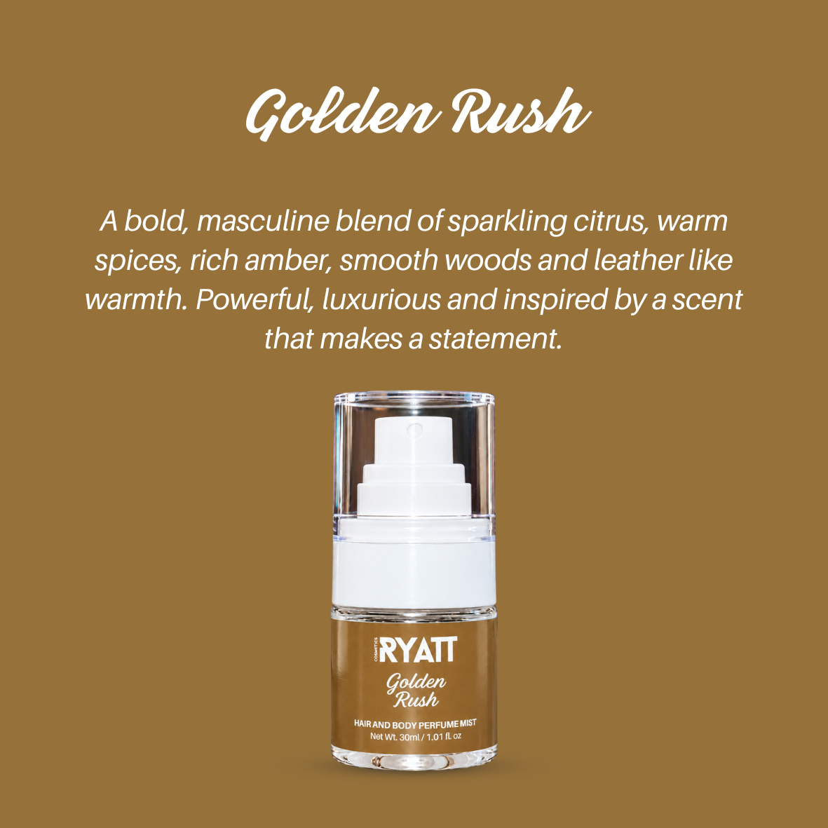 Ryatt Cosmetics 30ml Hair and Body Perfume Mist