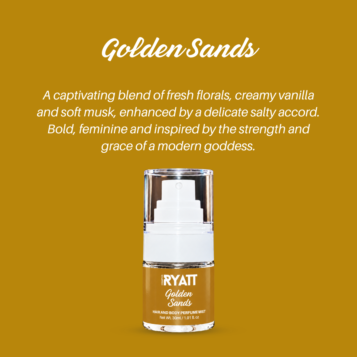Ryatt Cosmetics 30ml Hair and Body Perfume Mist