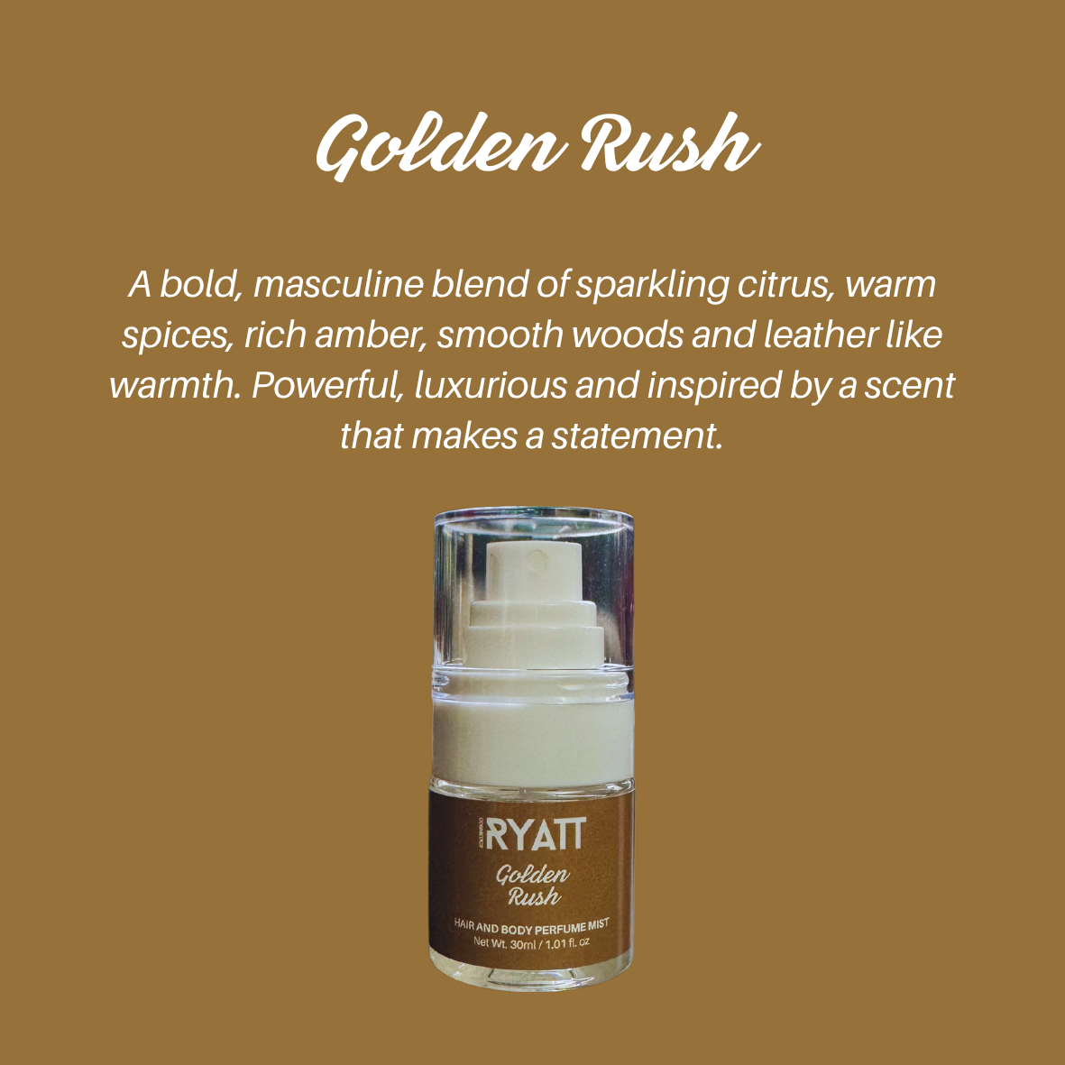 Ryatt Cosmetics 30ml Hair and Body Perfume Mist
