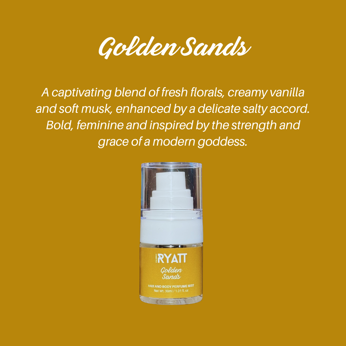 Ryatt Cosmetics 30ml Hair and Body Perfume Mist