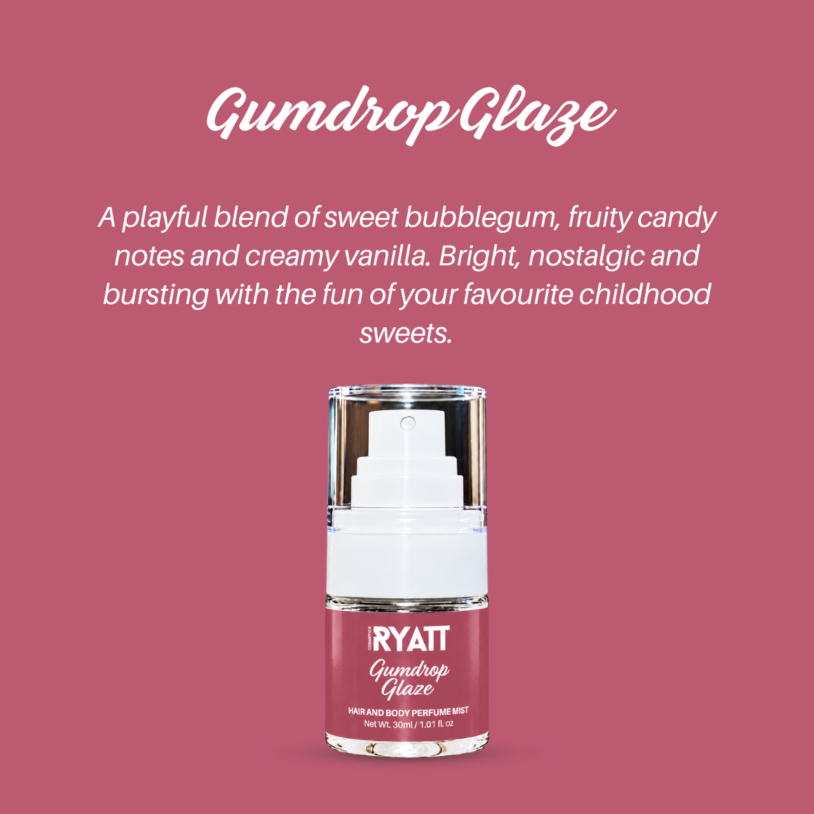 Ryatt Cosmetics 30ml Hair and Body Perfume Mist