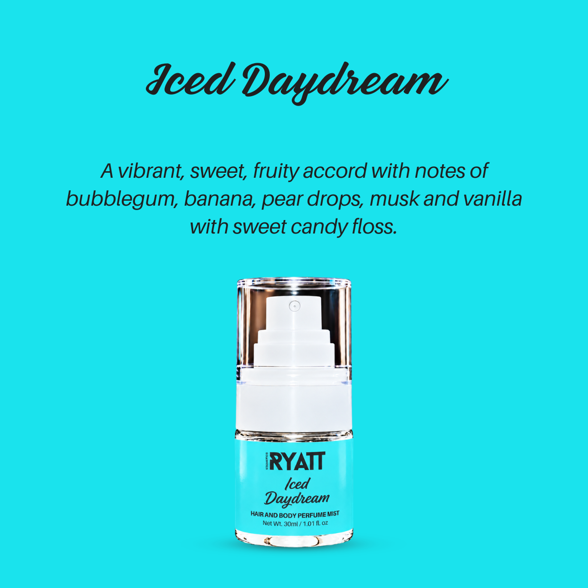 Ryatt Cosmetics 30ml Hair and Body Perfume Mist