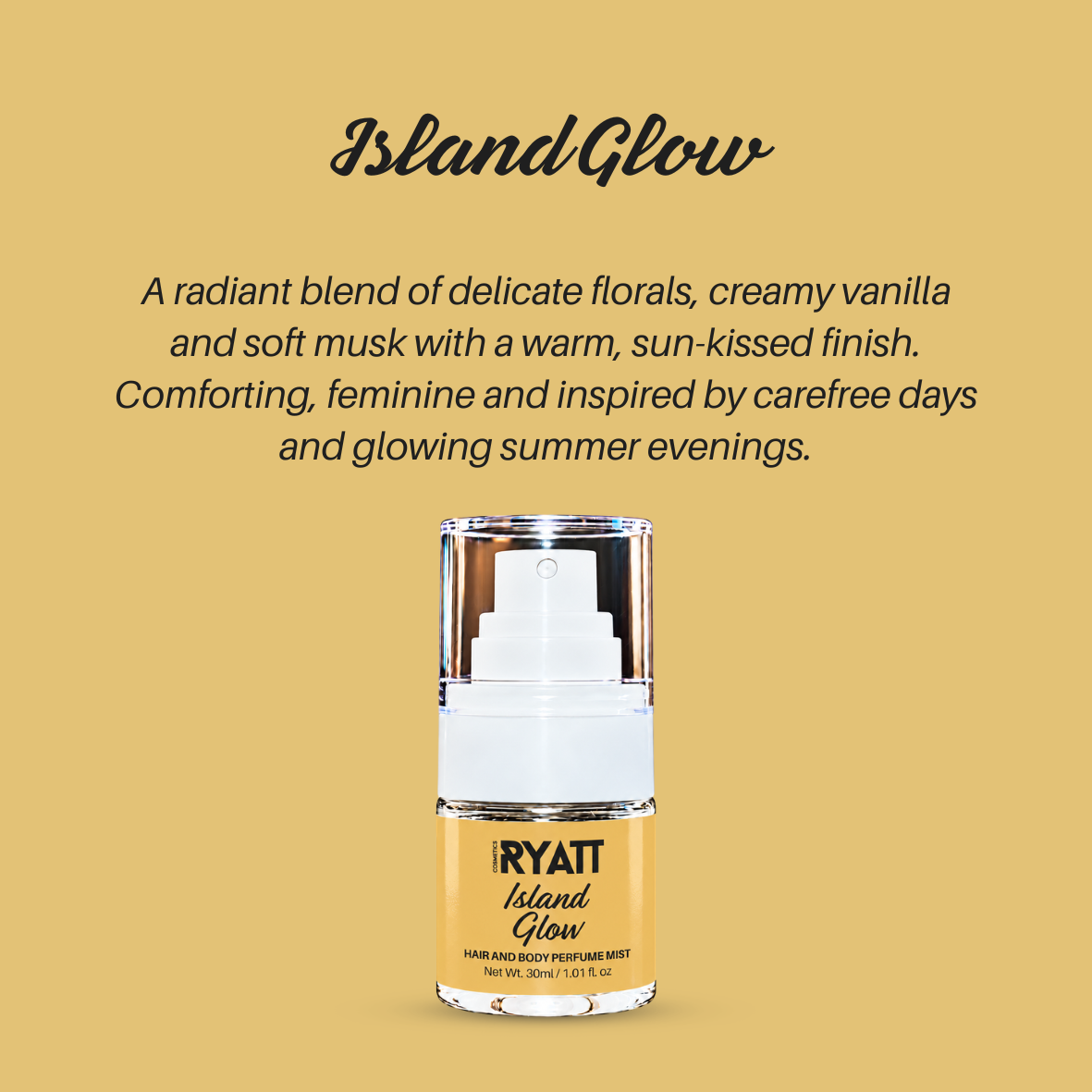 Ryatt Cosmetics 30ml Hair and Body Perfume Mist