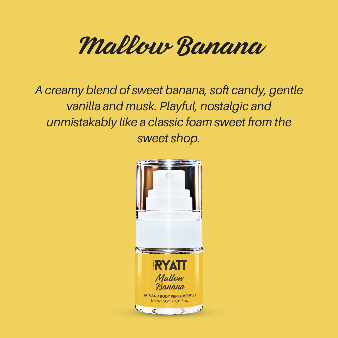 Ryatt Cosmetics 30ml Hair and Body Perfume Mist
