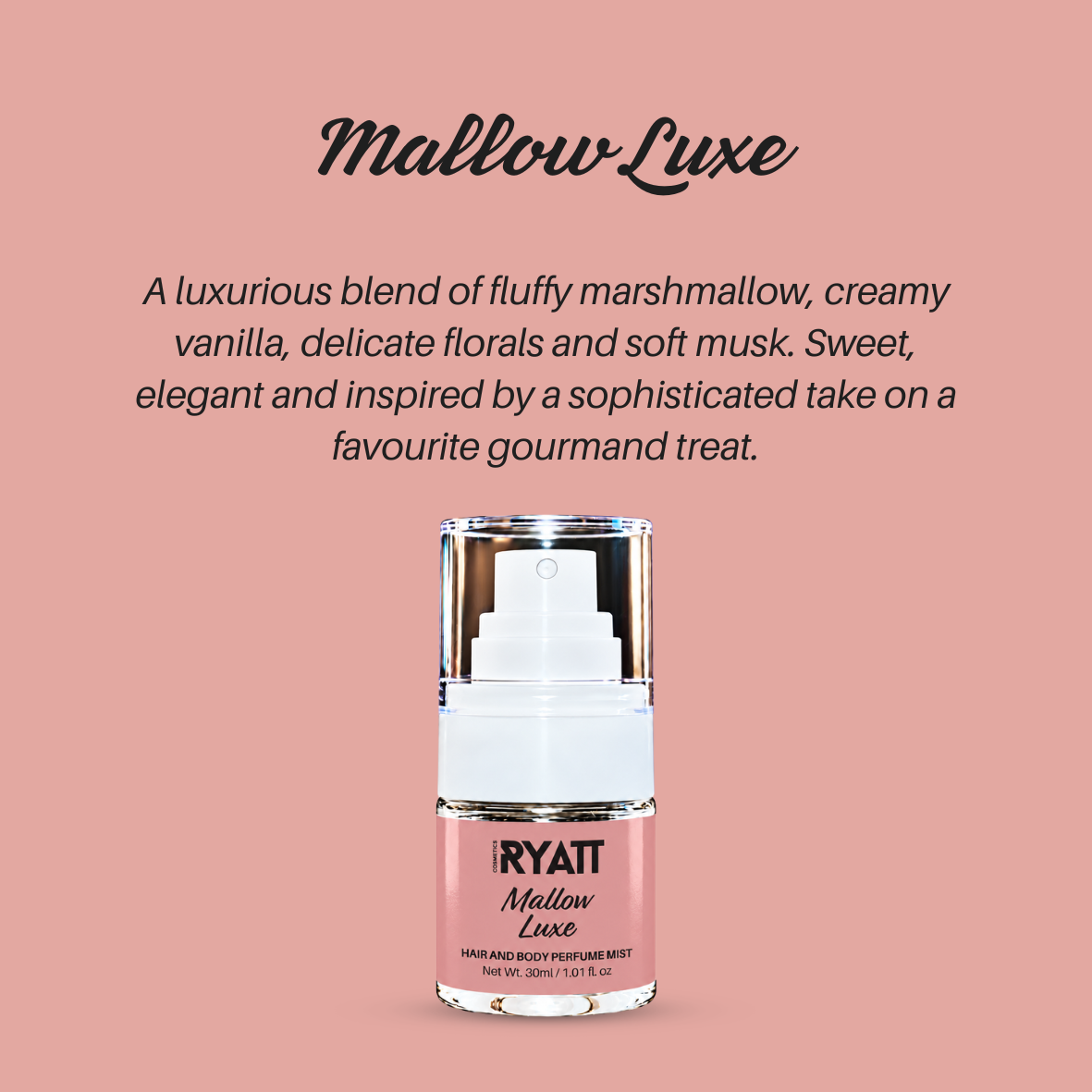 Ryatt Cosmetics 30ml Hair and Body Perfume Mist