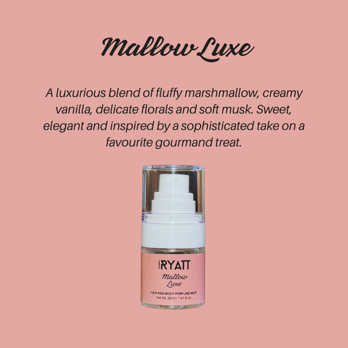 Ryatt Cosmetics 30ml Hair and Body Perfume Mist