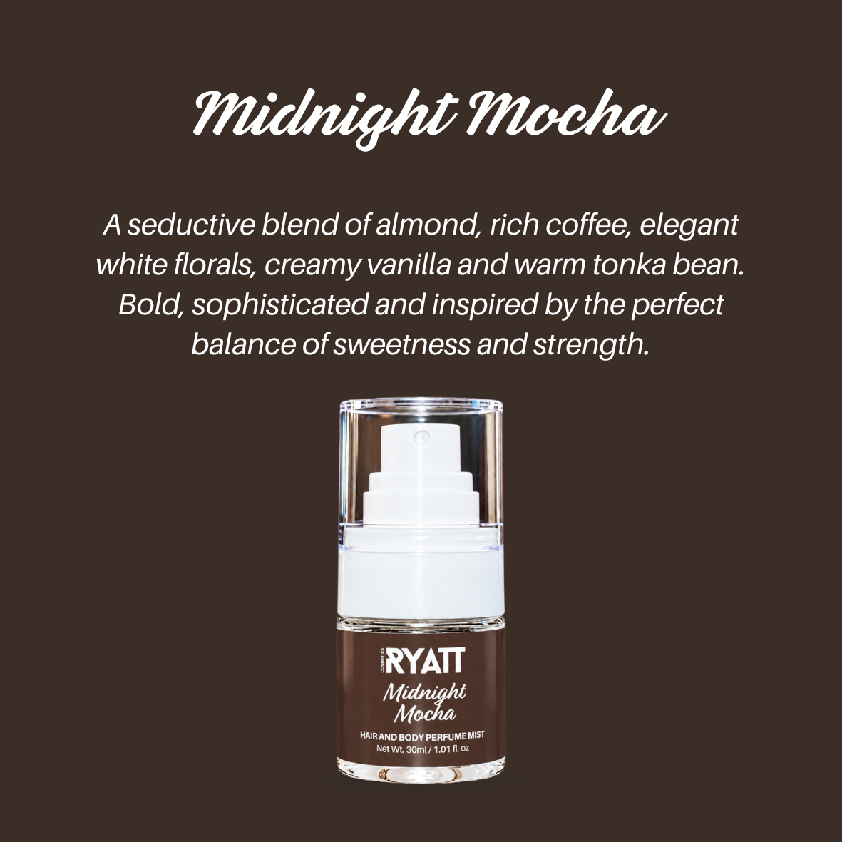 Ryatt Cosmetics 30ml Hair and Body Perfume Mist