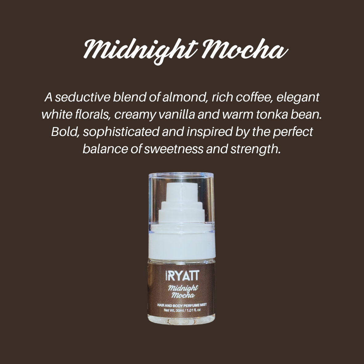 Ryatt Cosmetics 30ml Hair and Body Perfume Mist