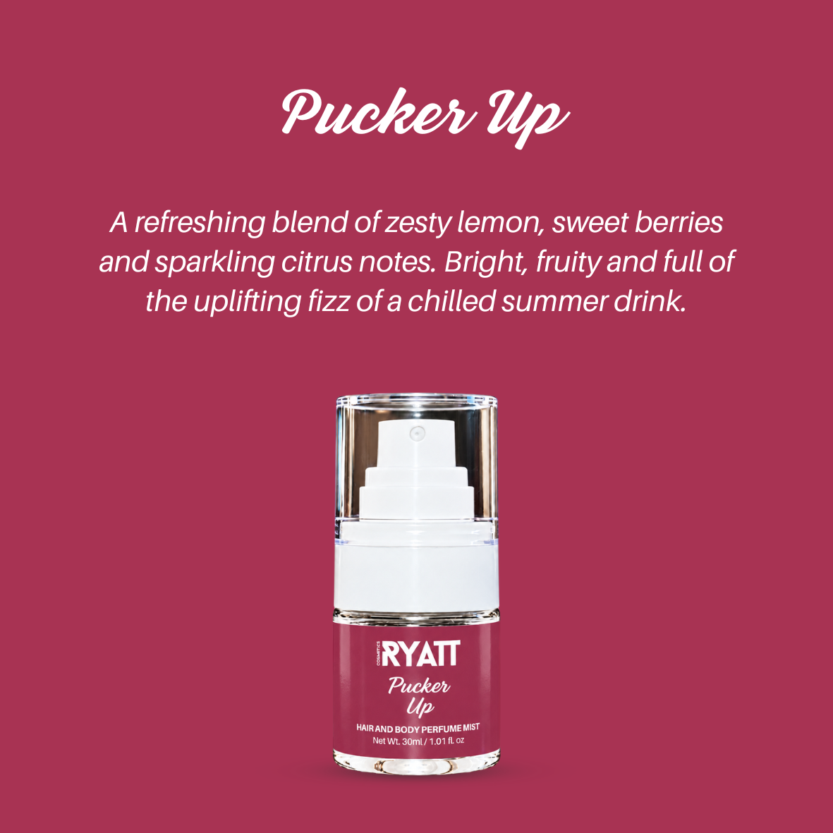 Ryatt Cosmetics 30ml Hair and Body Perfume Mist