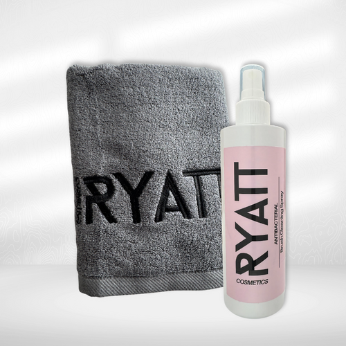 Ryatt Cosmetics 250ml Brush Cleaner Spray and Towel Bundle
