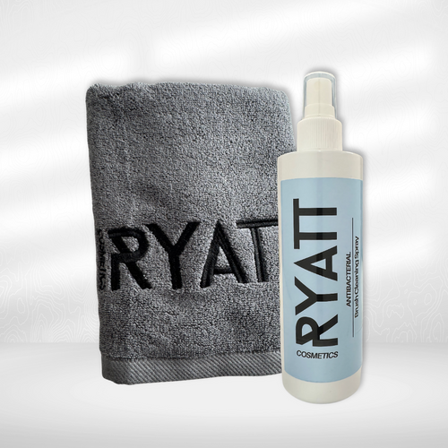 Ryatt Cosmetics 250ml Brush Cleaner Spray and Towel Bundle