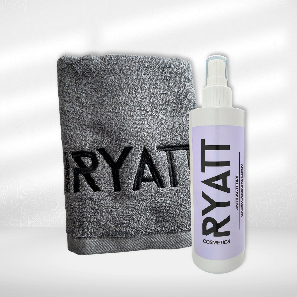 Ryatt Cosmetics 250ml Brush Cleaner Spray and Towel Bundle