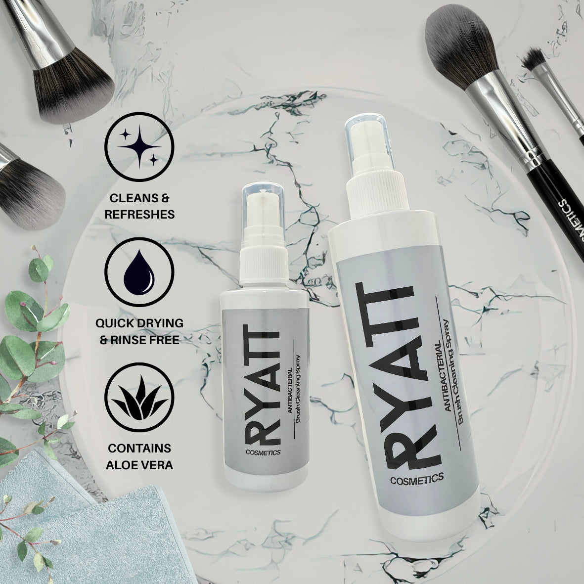 Ryatt Cosmetics Classic Cool Makeup Brush Cleaner Spray