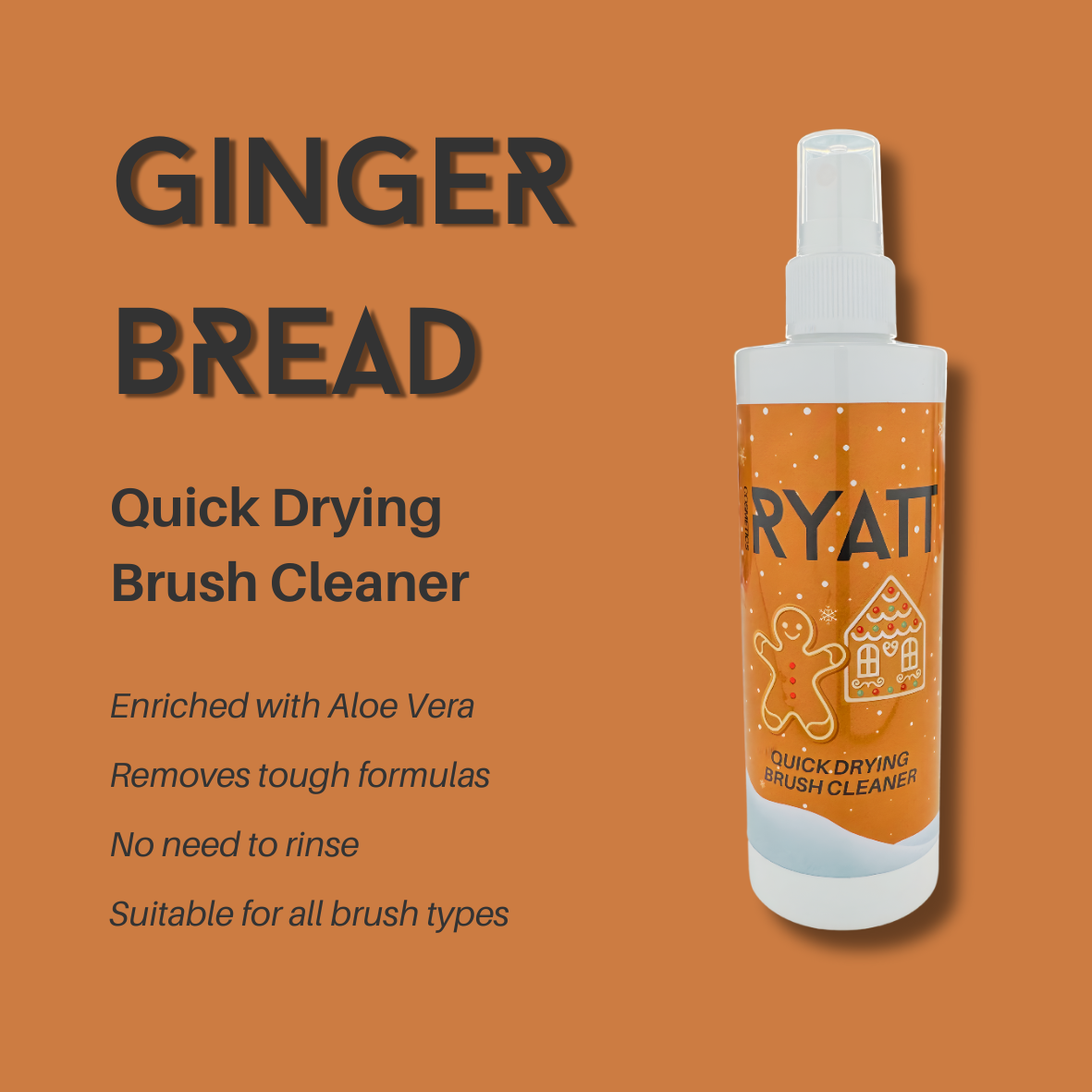 Ryatt Cosmetics Christmas Makeup Brush Cleaner Spray - Ryatt Cosmetics Ltd