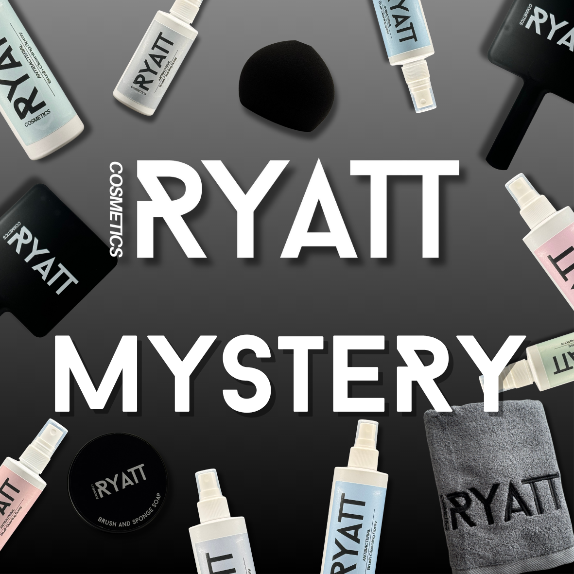 Ryatt Cosmetics Mystery (Guaranteed 250ml Makeup Brush Cleaner Spray) - 4 Products