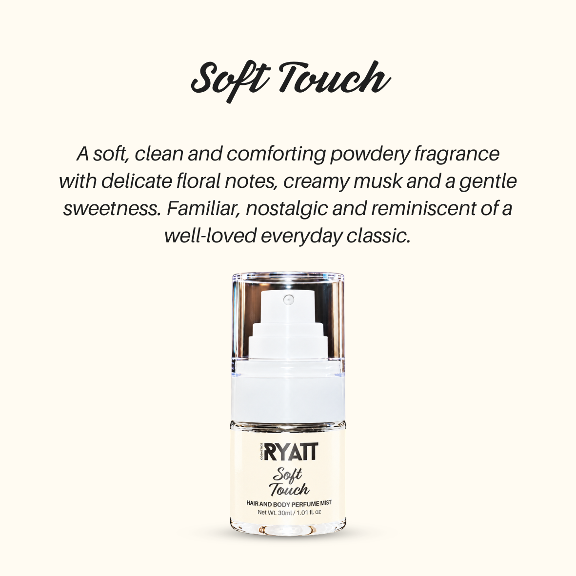 Ryatt Cosmetics 30ml Hair and Body Perfume Mist