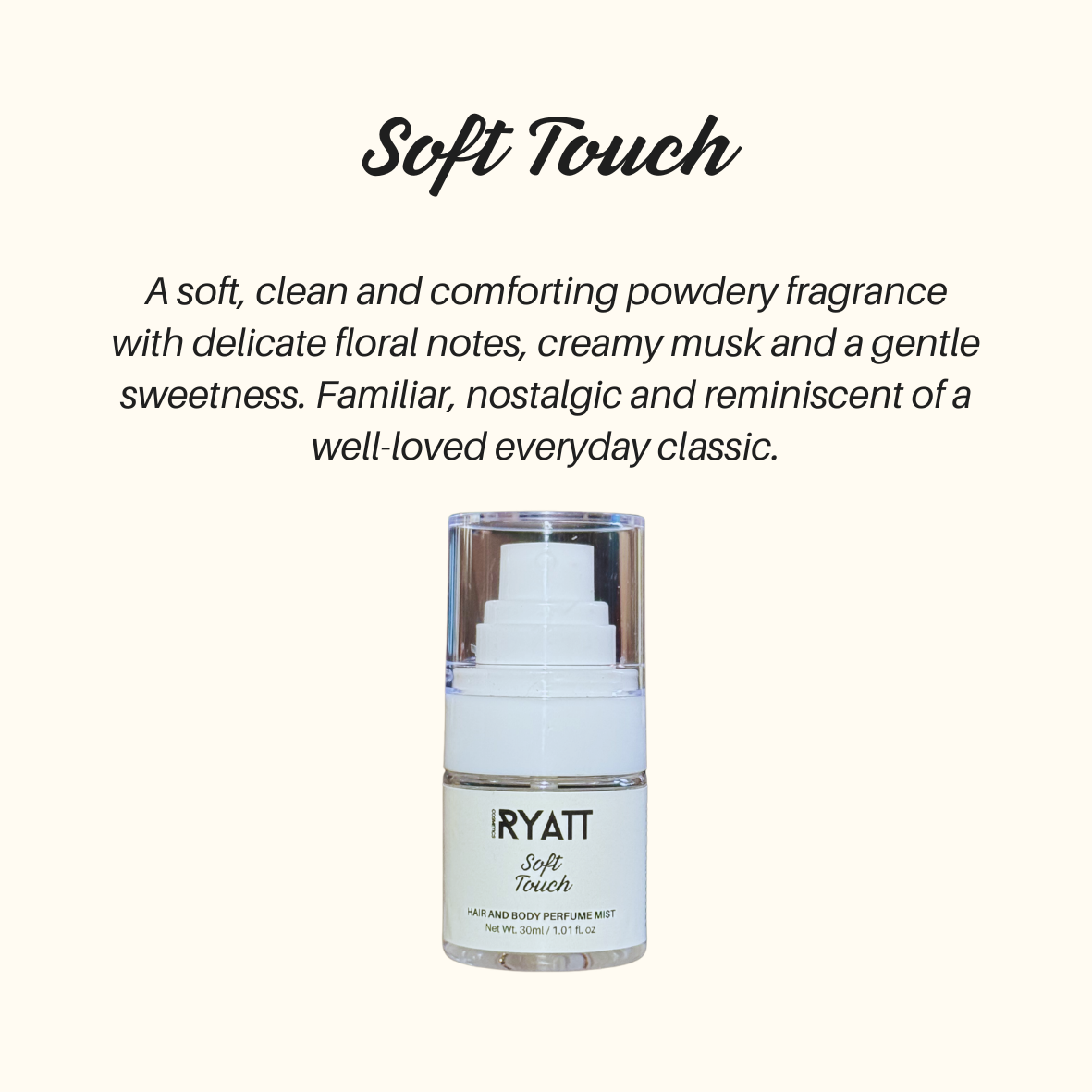 Ryatt Cosmetics 30ml Hair and Body Perfume Mist