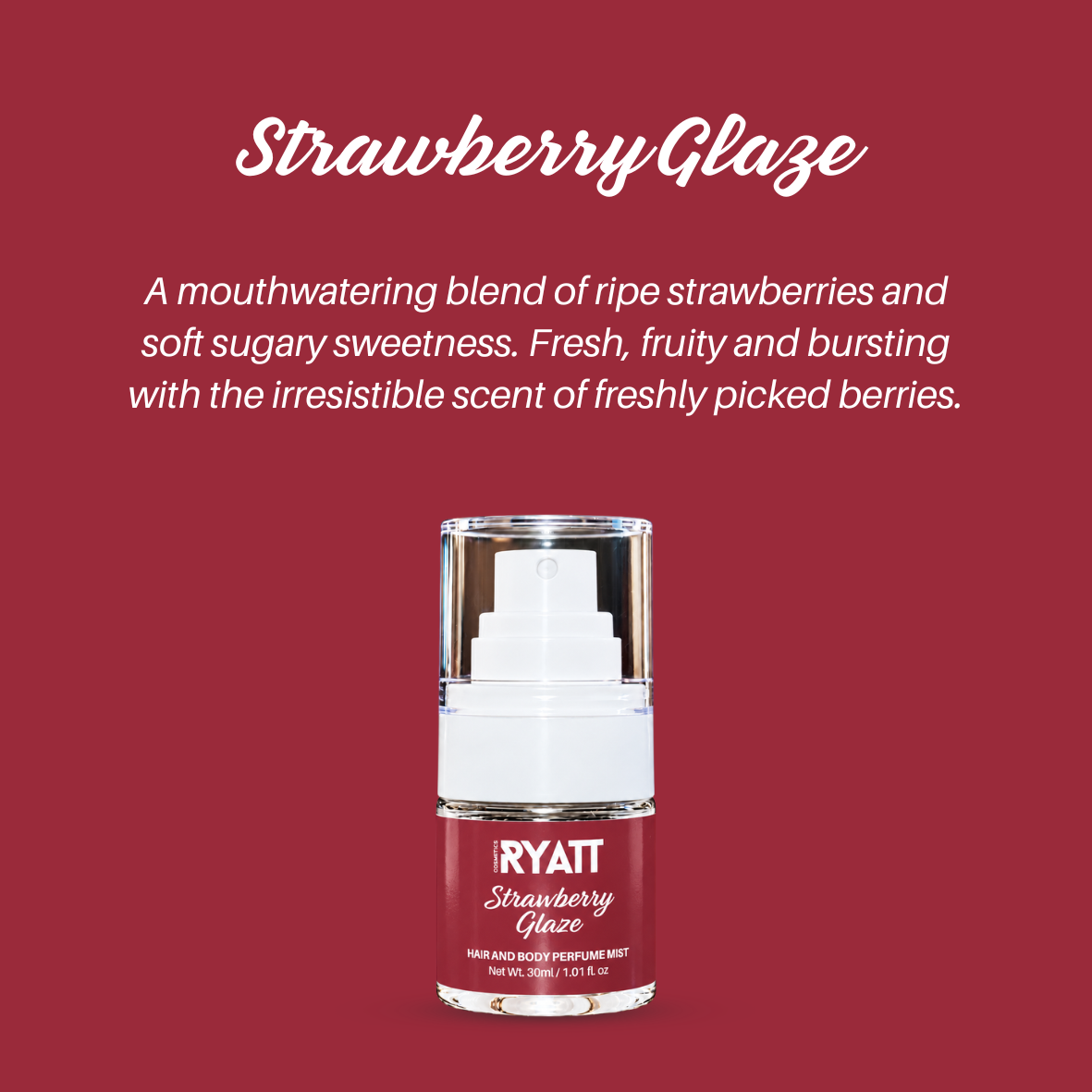 Ryatt Cosmetics 30ml Hair and Body Perfume Mist