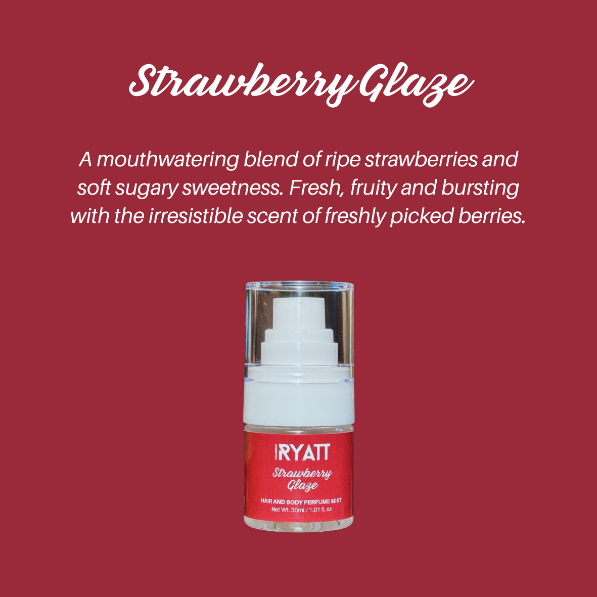 Ryatt Cosmetics 30ml Hair and Body Perfume Mist