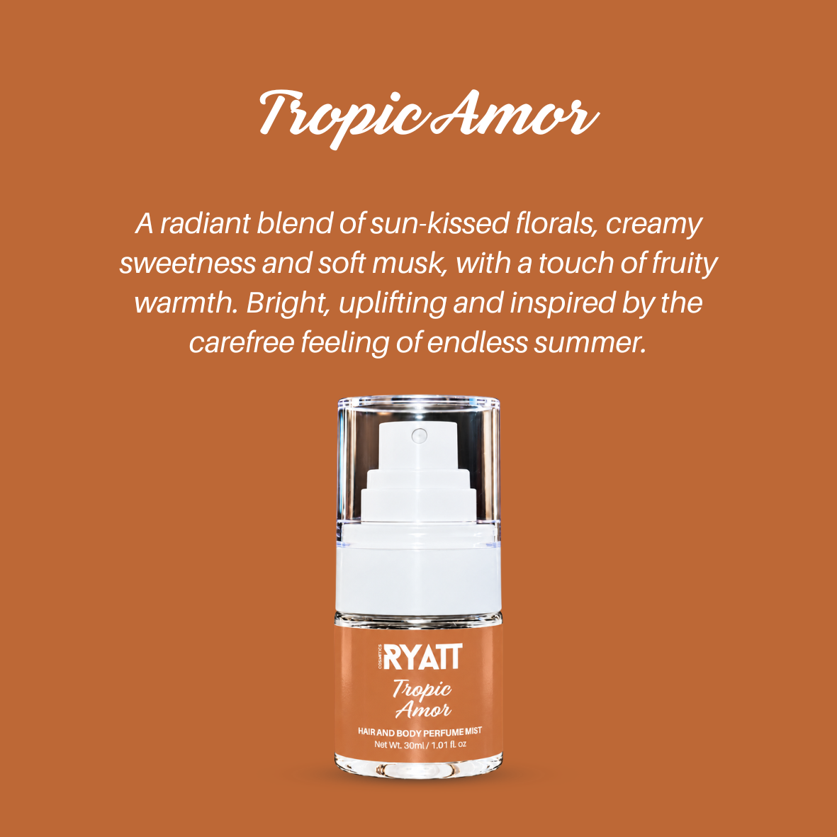 Ryatt Cosmetics 30ml Hair and Body Perfume Mist