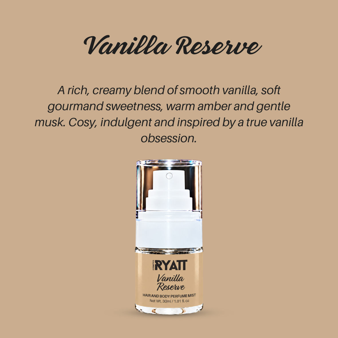 Ryatt Cosmetics 30ml Hair and Body Perfume Mist