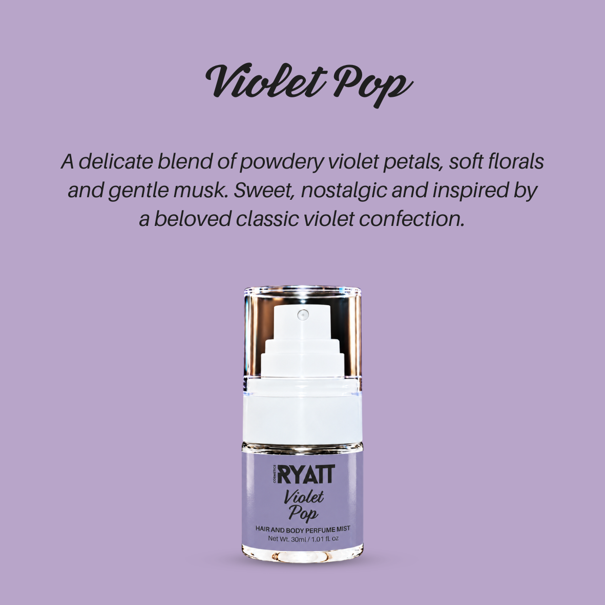 Ryatt Cosmetics 30ml Hair and Body Perfume Mist
