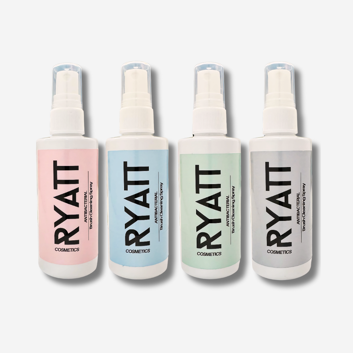 Ryatt Cosmetics Makeup Brush Cleaner Spray Bundle, 4x100ml