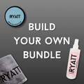 Promotional graphic for Ryatt with text 'Build Your Own Bundle' and product images on a gray background.