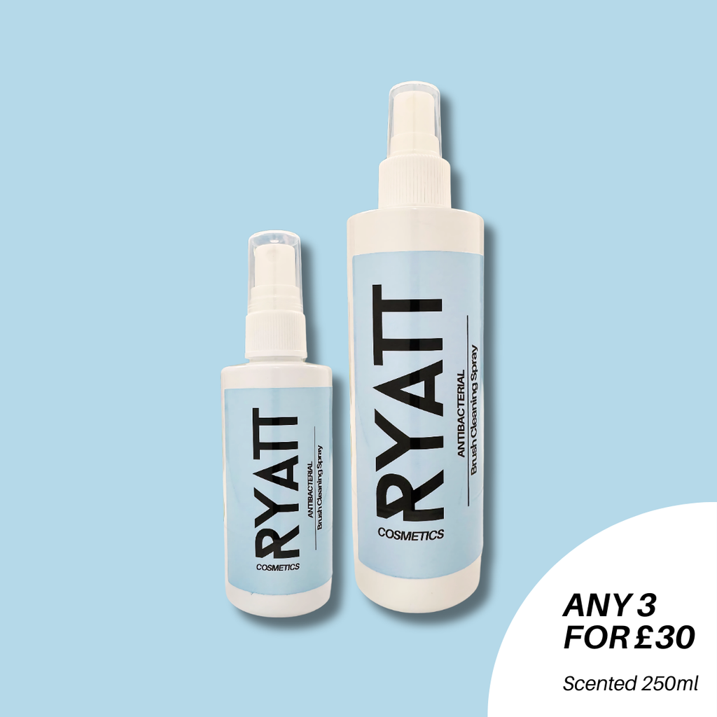 Ryatt Cosmetics quick drying makeup brush cleaning spray bottle