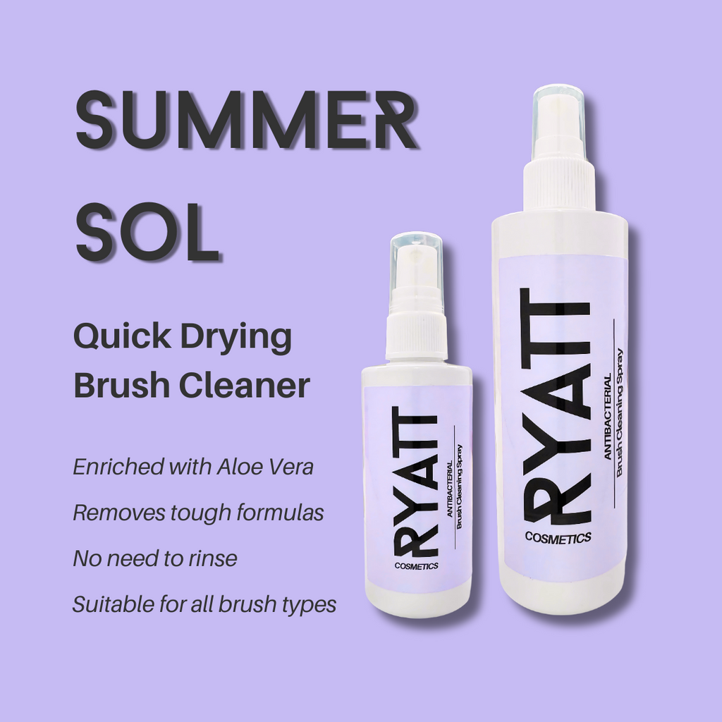 Ryatt Cosmetics quick drying makeup brush cleaner spray bottle