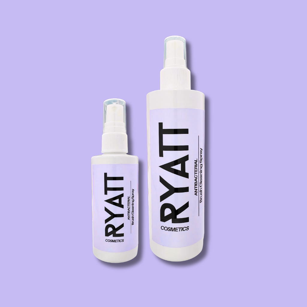 Ryatt Cosmetics quick drying makeup brush cleaner spray bottle