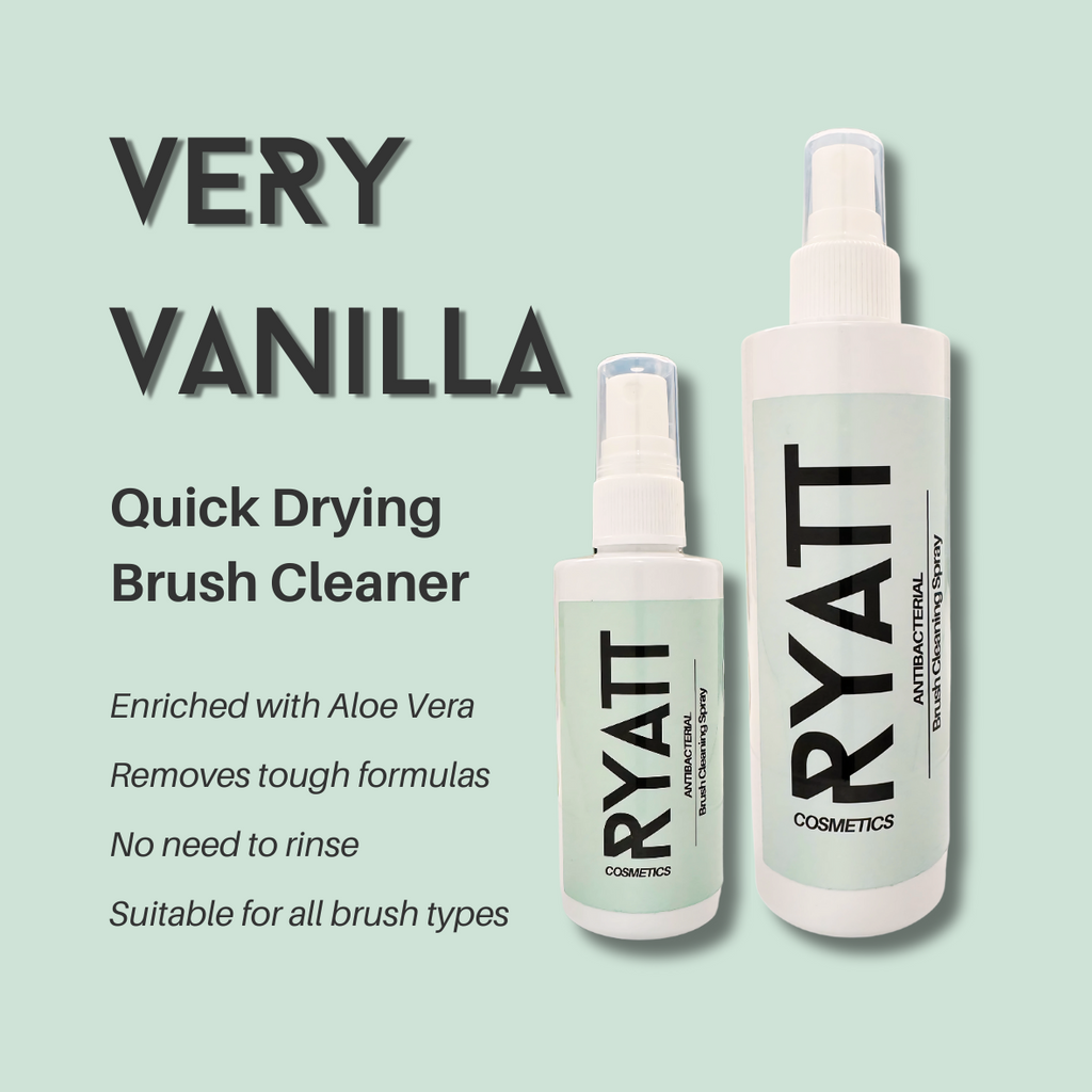 Ryatt Cosmetics quick drying makeup brush cleaning spray bottle